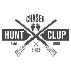 hunter logo design rifle