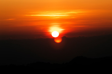 sunrise over the mountain ,nature landscape