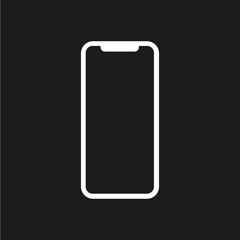 iPhone X, iPhone XS, iPhone XR mobile smartphone frame blank design.