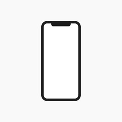iPhone X, iPhone XS, iPhone XR mobile smartphone frame blank design.
