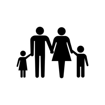 Family icon, logo isolated on white background
