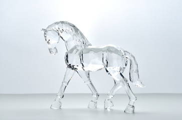 Crystal transparent horse	
