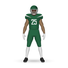 3D realistic American football player