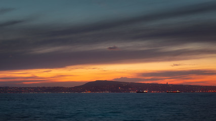 sunset Napoli sea view