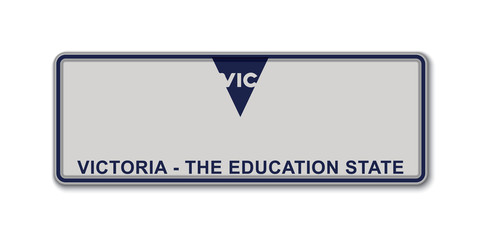 Car number plate victoria state of Australia