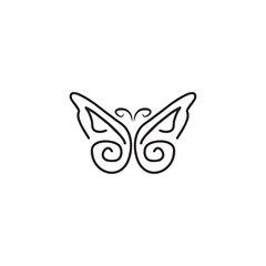 Fototapeta na wymiar Butterfly icon logo design vector illustration template