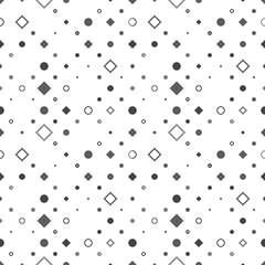 Black dots on white background. Abstract seamless pattern.