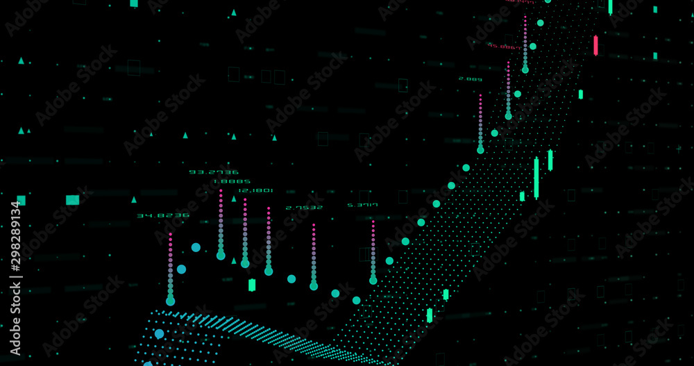 Wall mural abstract digital network data background, 3d rendering