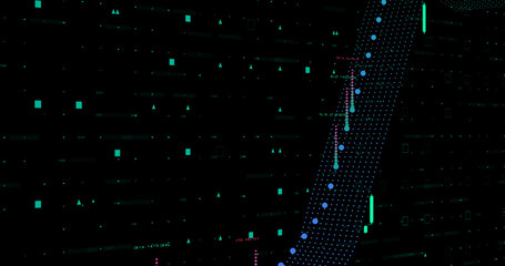Abstract digital network data background, 3D rendering