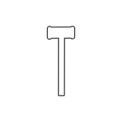 Hammer icon. Construction tool icon. Build worker equipment sign