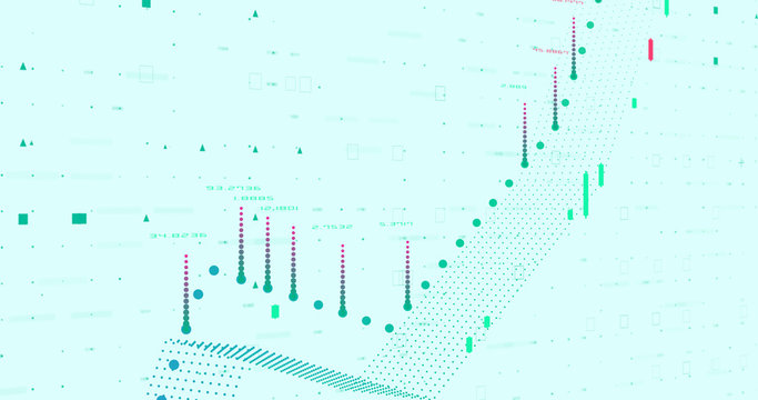 Abstract digital network data background, 3D rendering