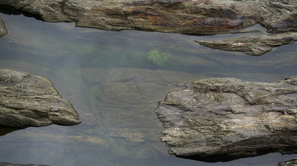 Fototapeta na wymiar Wasser un Steine
