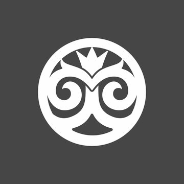 Logo from the ornament. The circle contains a plant element.