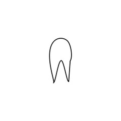Tooth icon. Dent symbol. Dental clinic logo