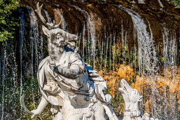 The Royal Palace of Caserta, The Diana e Attenone Fountain represent Atteone transformed into a deer by Diana