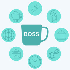 Mug vector icon sign symbol