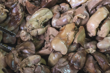 Boiled Duck Liver Asian Food.