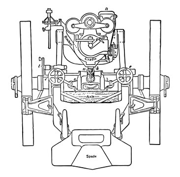 vintage black and white machine diagram clip art preview