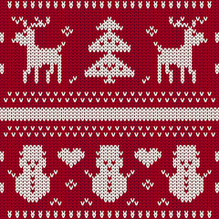 Christmas seamless knitted pattern background, Christmas and New Year greeting cards