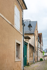 Fototapeta na wymiar BOURGES, FRANCE - May 10, 2018: Street view of downtown in Bourges, France