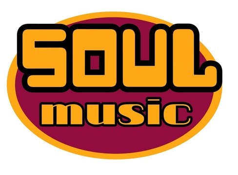 Soul Music Logo Oval,retro Lettering