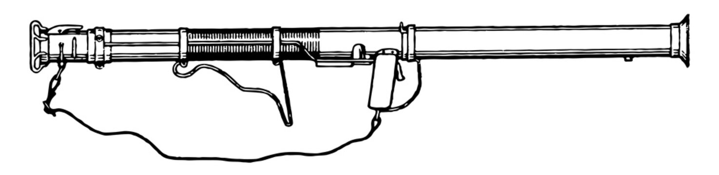 black and white bazooka weapon clip art preview
