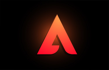 A orange black logo letter alphabet for company icon design