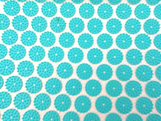 tapis de massage  avec fleurs de massage bleues