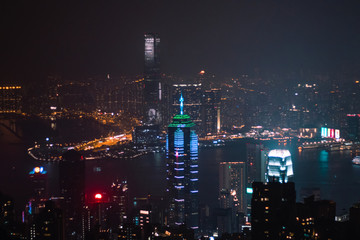 Beautiful view of Hong Kong at Victoria Peak