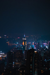 Obraz premium Beautiful view of Hong Kong at Victoria Peak