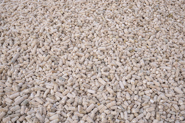 Dry corncob on a melted dry corncob,Corn pods that have been seeded.