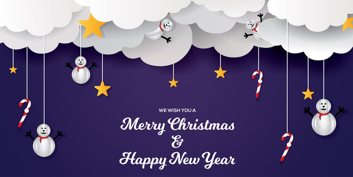 creative banner template, illustration vector merry christmas, EPS 10