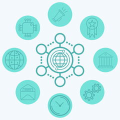 Network vector icon sign symbol