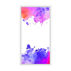 Watercolor design banner. Promotion web template.