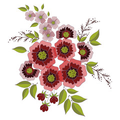 Beautiful bouquet of spring flowers.