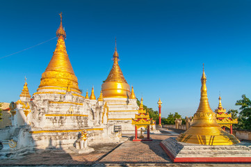 Naklejka premium Maha Aung Mye Bom San Monastery complex, Inwa, Mandalay Region, Myanmar.