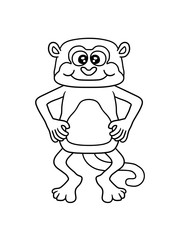 schimpanse affe süß niedlich lustig klein kind baby gorilla clipart design äffchen gemalt menschenaffe