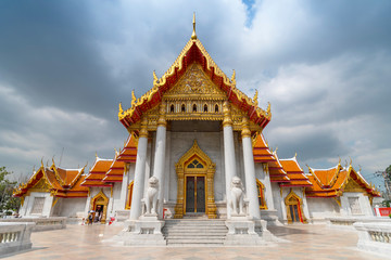 Wat Benchamabophit, the Marble Temple, in Bangkok, Thailand.