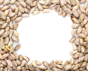 pistachios place for text in the center