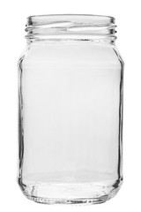 Empty glass jar