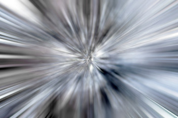 Circular geometric dark silver gray white background. Abstract explosion effect. Centric motion pattern