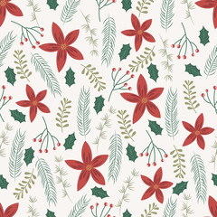 Christmas seamless pattern. Holidays background