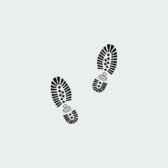 two black boot track unique vector illustration