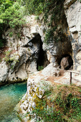 Resurgence of Sammaro River near Roscigno in Campania, italy