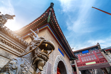 Fototapeta premium Ancient temple buildings in Tianjin..