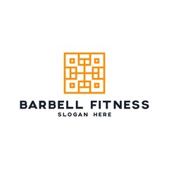 Barbell Fitness Logo Design Vector. Sport Fitness Icon Design Art. Modern and Clean Design Symbol