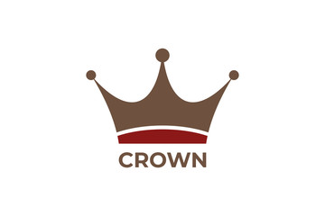 Crown Logo Design King or Queen Symbol Vector Illustration