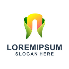 Colorful Abstract Letter N Logo Design