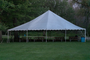 Fototapeta na wymiar Tent at dusk