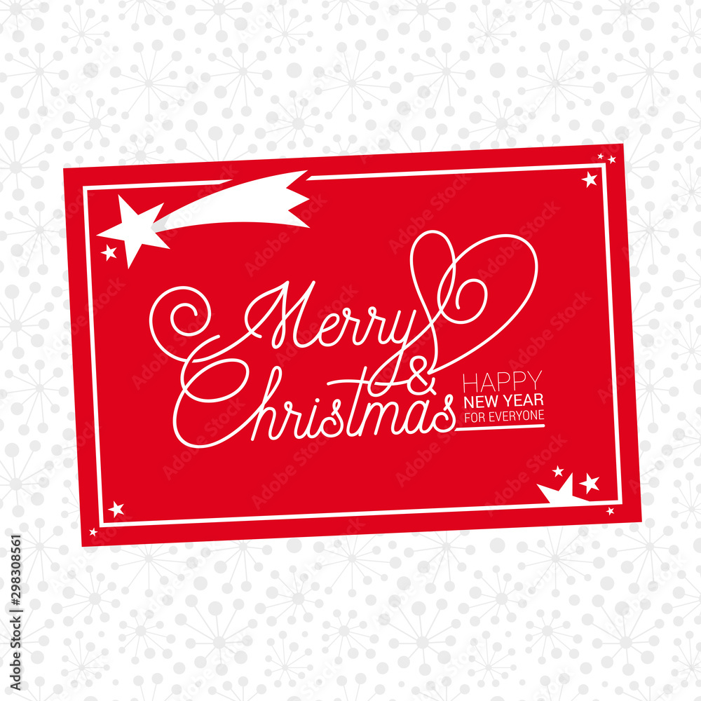 Wall mural christmas labels and badges vector design elements set with greeting card template